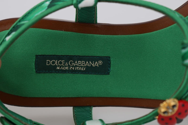 Green Banana Leafs Crystal Sandals