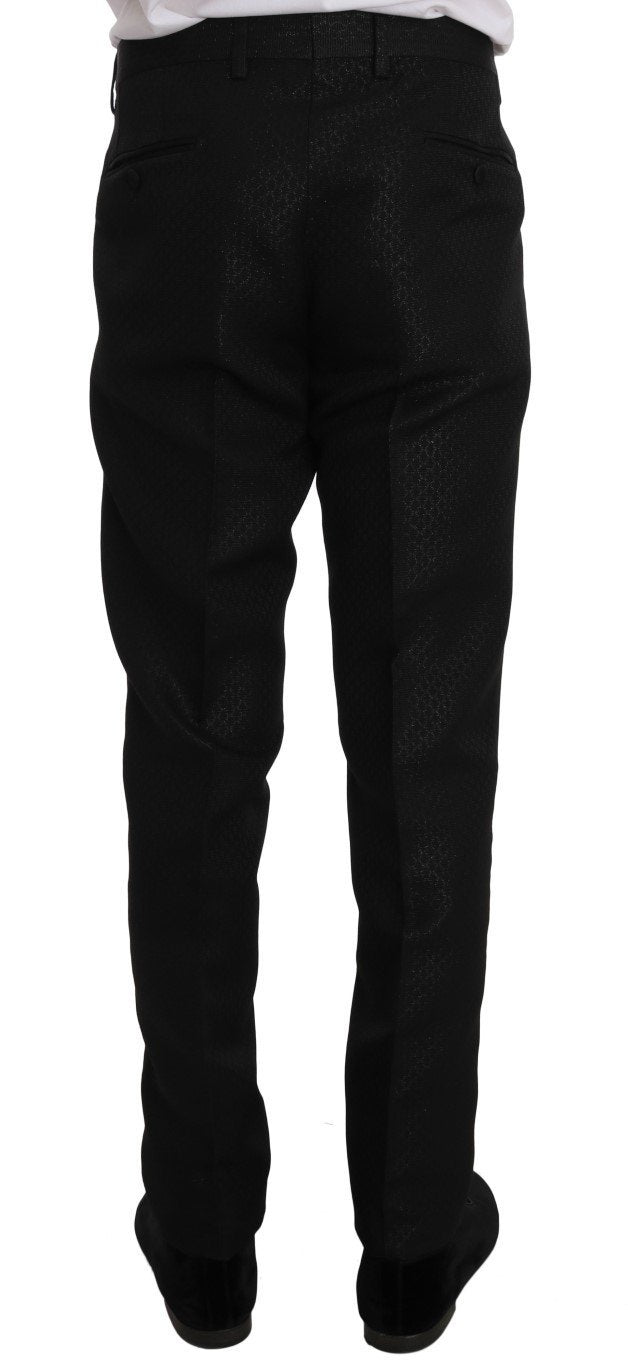 Black Jacquard GOLD Crown Slim Fit Suit
