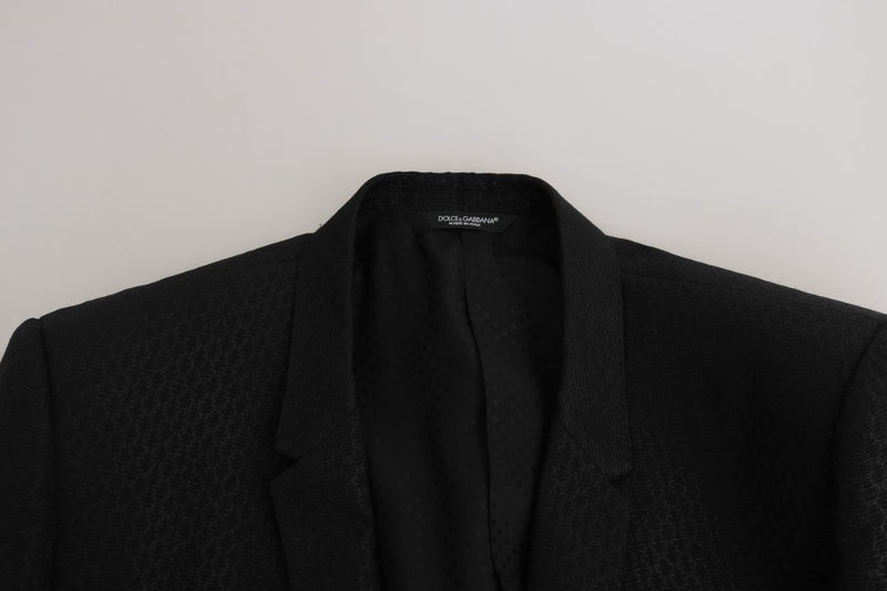 Black Jacquard GOLD Crown Slim Fit Suit
