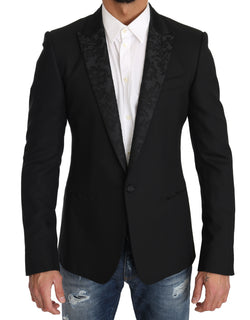 Blazer Black Wool MARTINI Slim Jacket