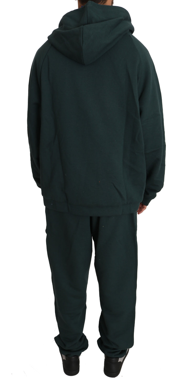 Green Cotton Sweater Pants Tracksuit