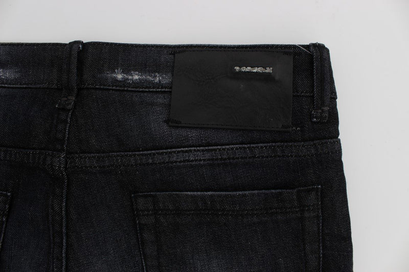 Black Cotton Stretch Slim Fit Jeans