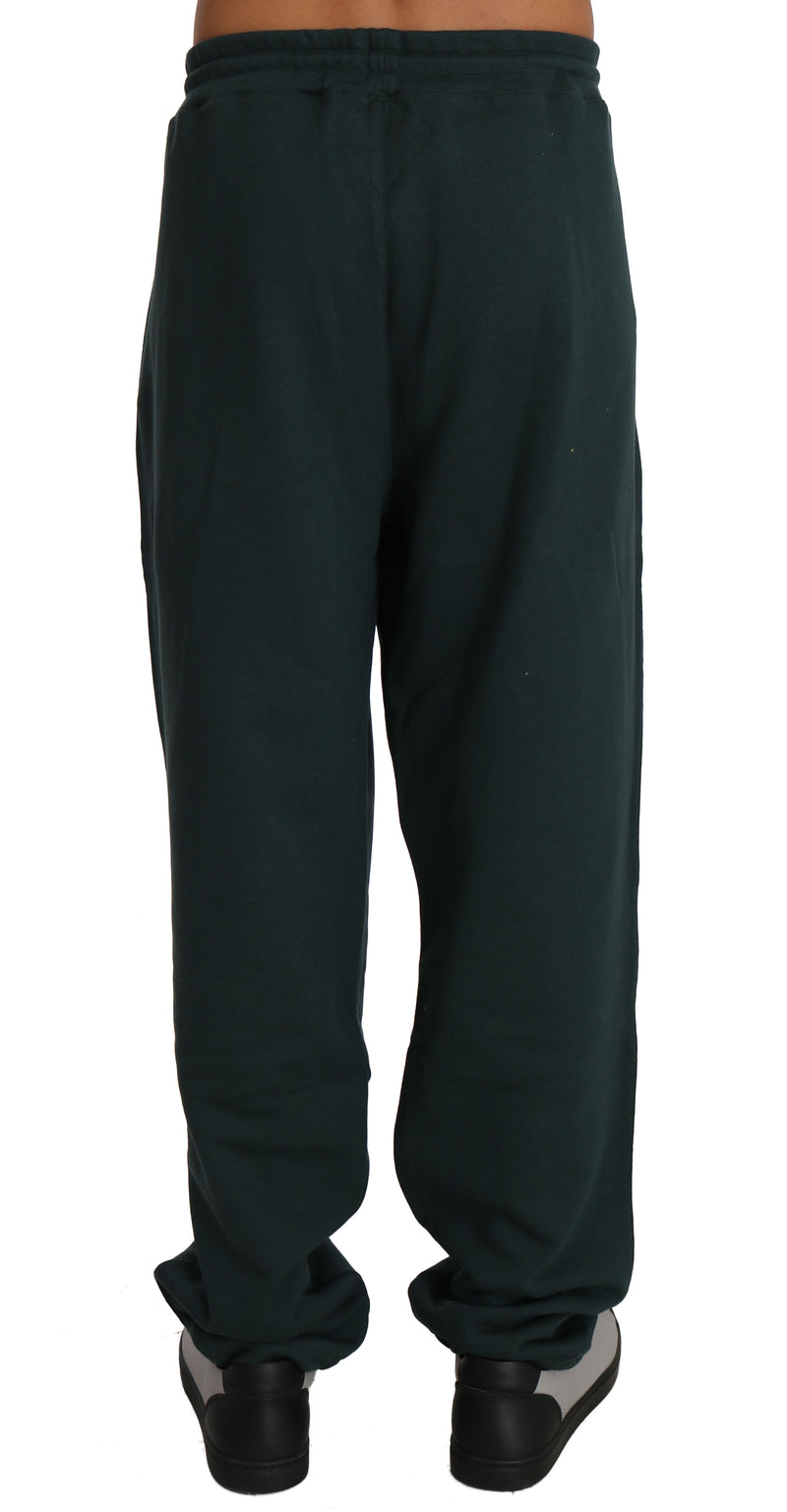 Green Cotton Sweater Pants Tracksuit