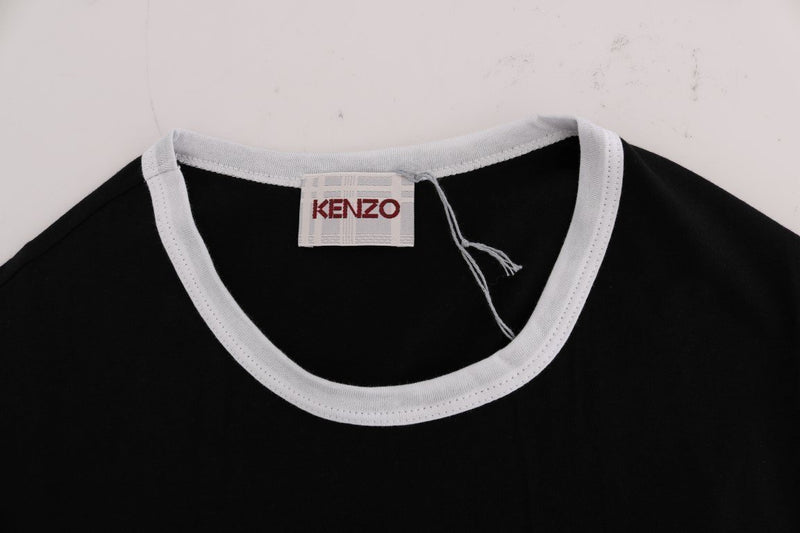 Black Cotton Stretch Crewneck T-Shirt