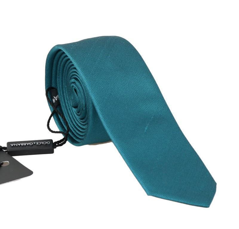Blue Silk Solid Slim Tie