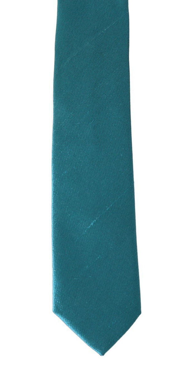 Blue Silk Solid Slim Tie