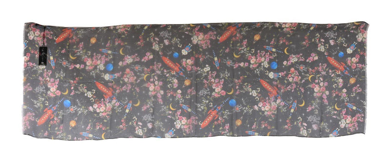 Multicolor Floral Print Silk Scarf