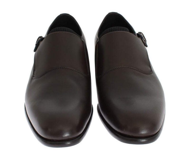 Brown Leather Loafers Shoes