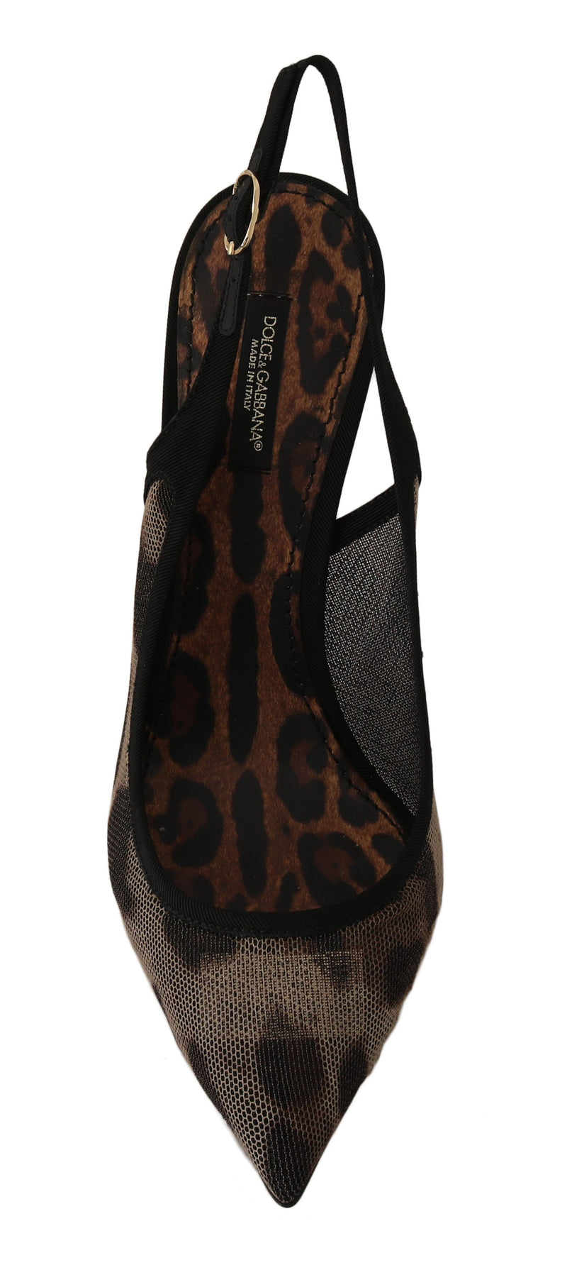 Brown Leopard Stretch Slingbacks