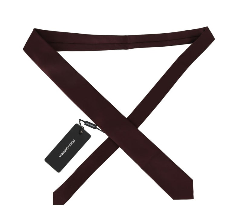 Bordeaux Silk Logo Classic Tie
