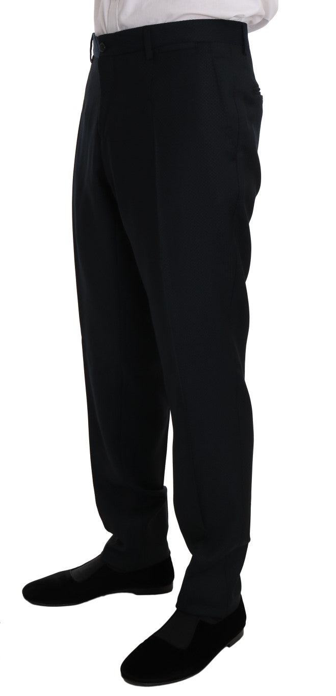 Blue Wool Two Button Slim Fit Suit