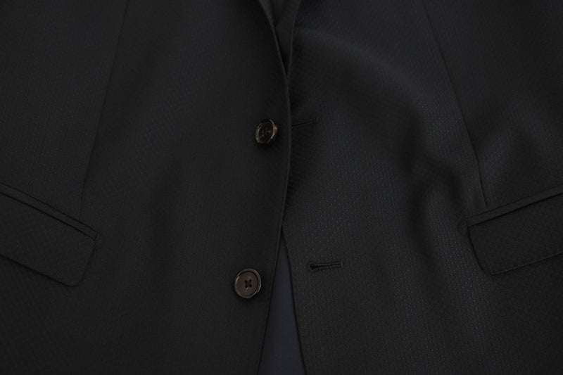 Blue Wool Two Button Slim Fit Suit