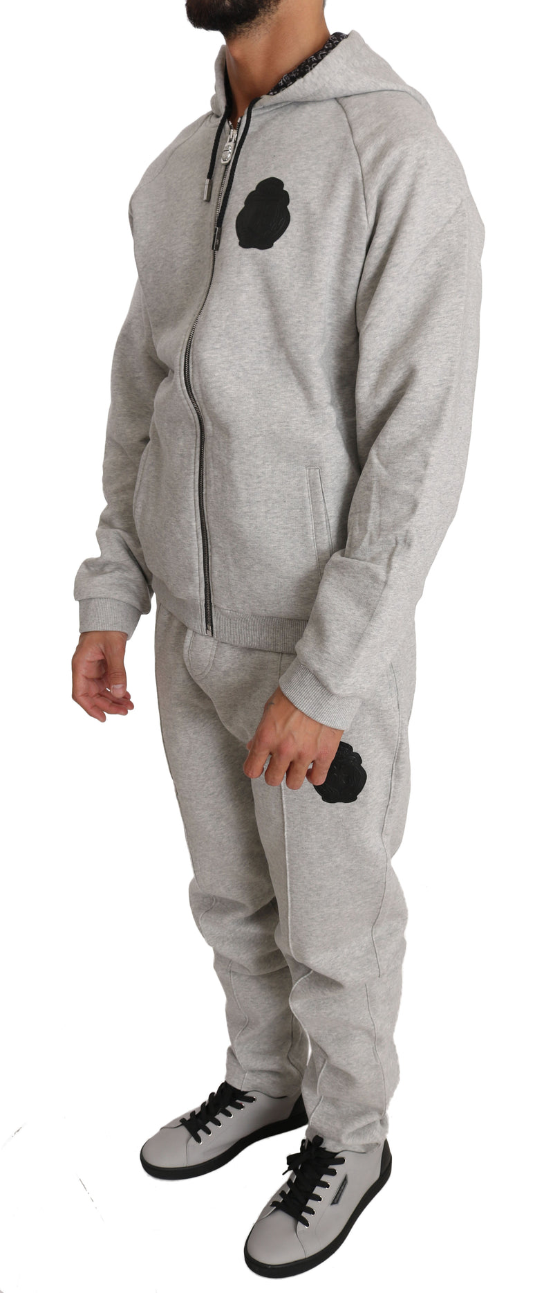 Gray Cotton Sweater Pants Tracksuit