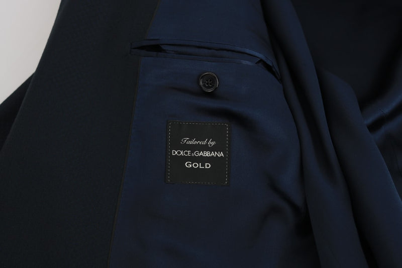 Blue Wool Two Button Slim Fit Suit