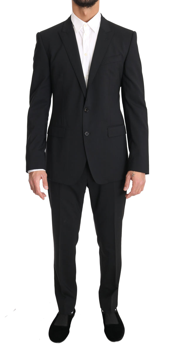Black Wool MARTINI 2 Piece Stretch