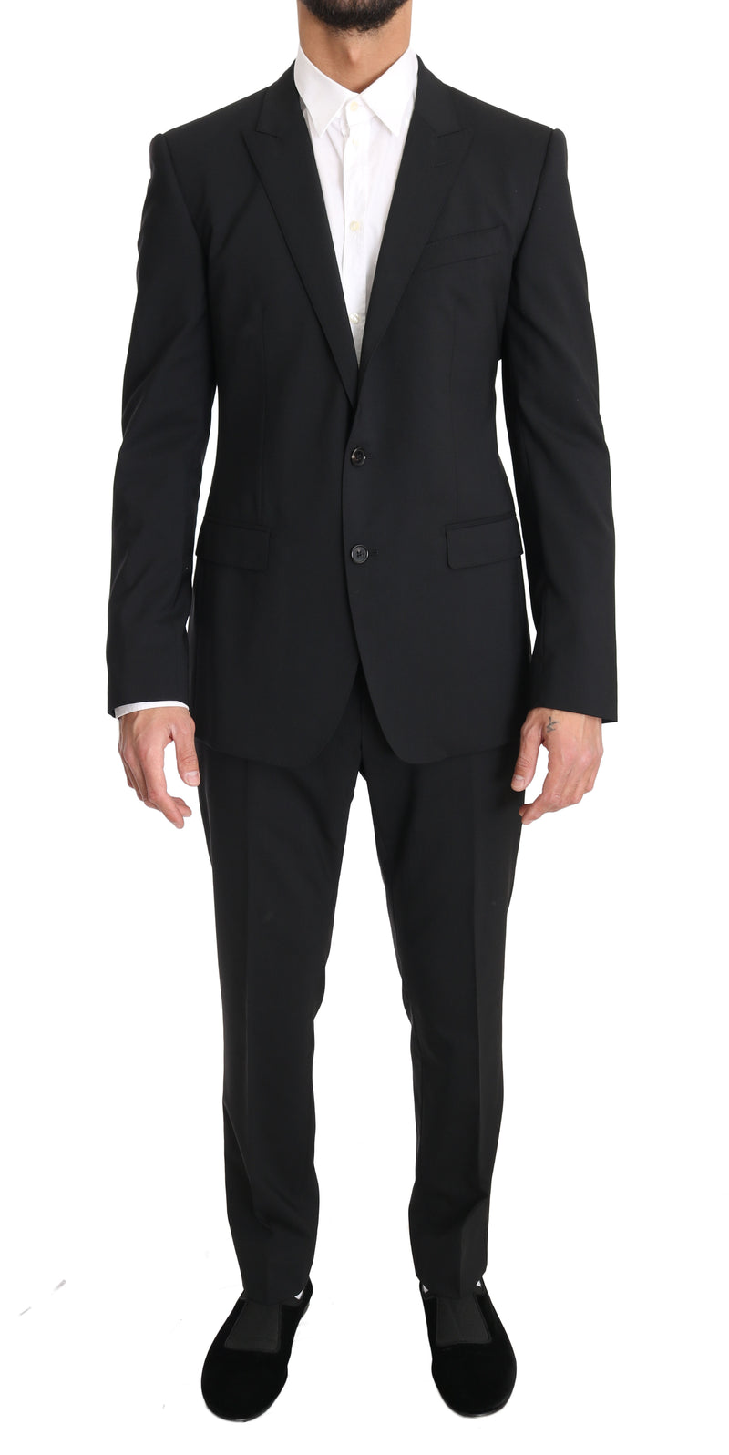 Black Wool MARTINI 2 Piece Stretch