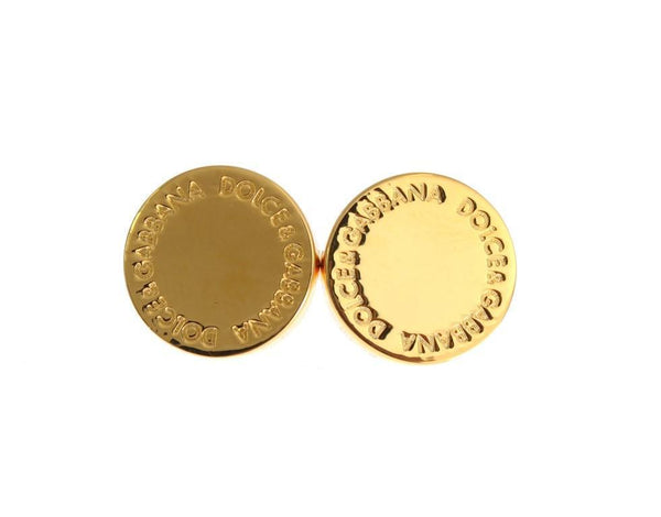 Gold Brass Logo Cufflinks