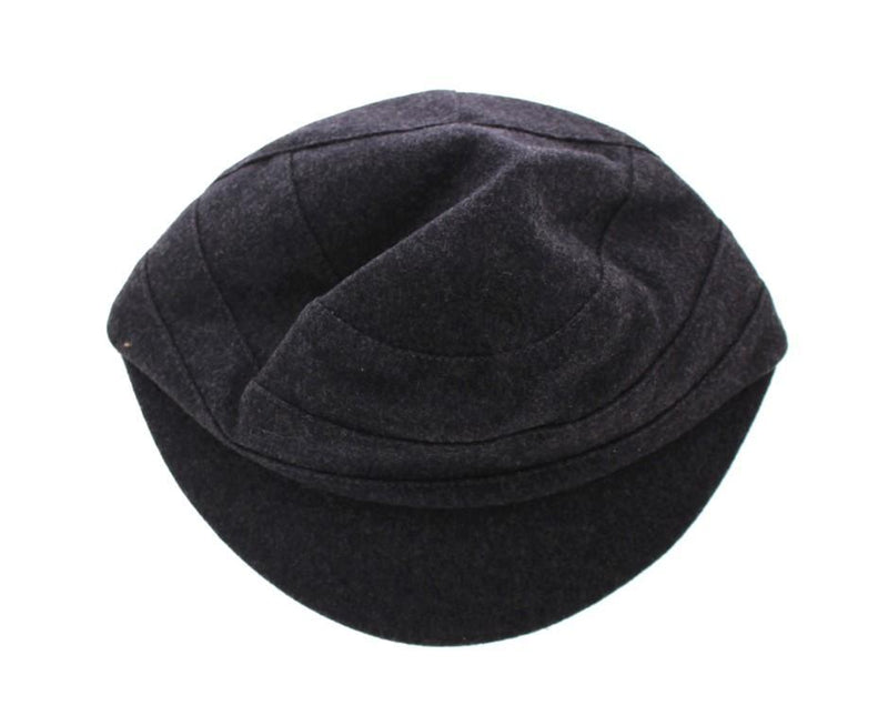 Gray Virgin Wool Logo Cap Hat