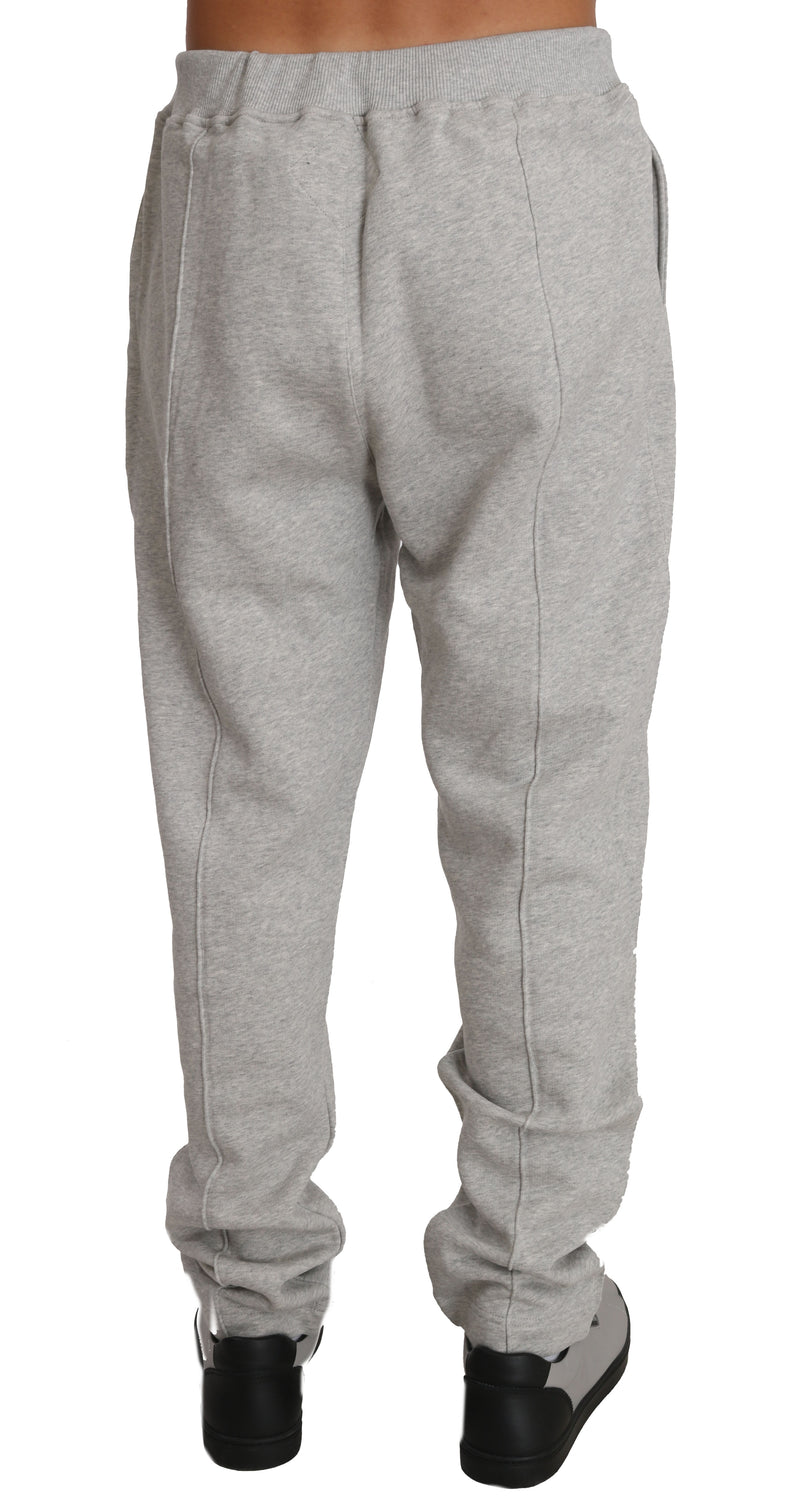 Gray Cotton Sweater Pants Tracksuit