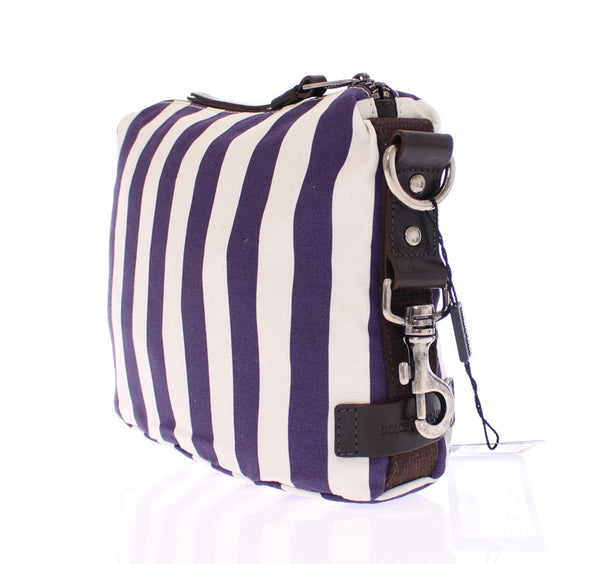 Purple striped canvas toiletry bag - Designer Clothes, Handbags, Shoes + from Dolce & Gabbana, Prada, Cavalli, & more