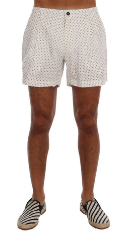 White Polka Dot Beachwear Shorts