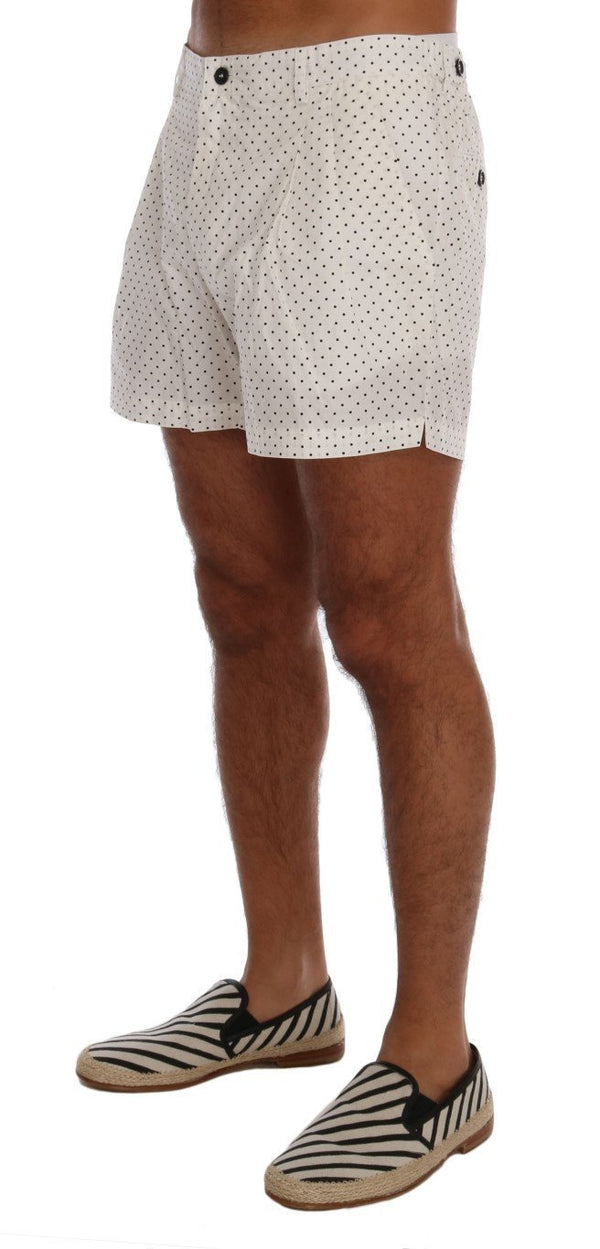 White Polka Dot Beachwear Shorts