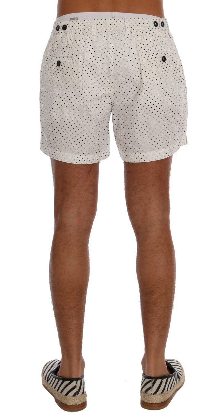 White Polka Dot Beachwear Shorts