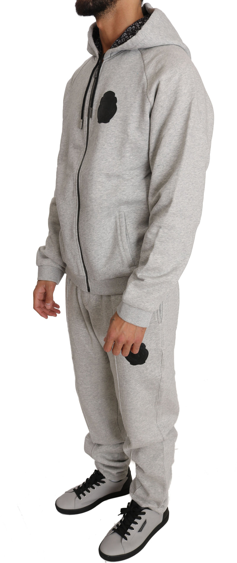 Gray Cotton Sweater Pants Tracksuit