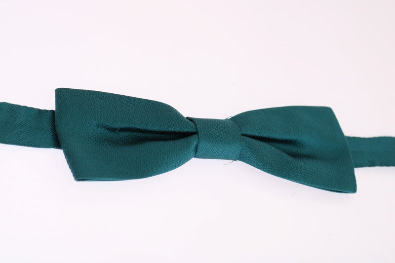 Blue Solid Silk Bowtie