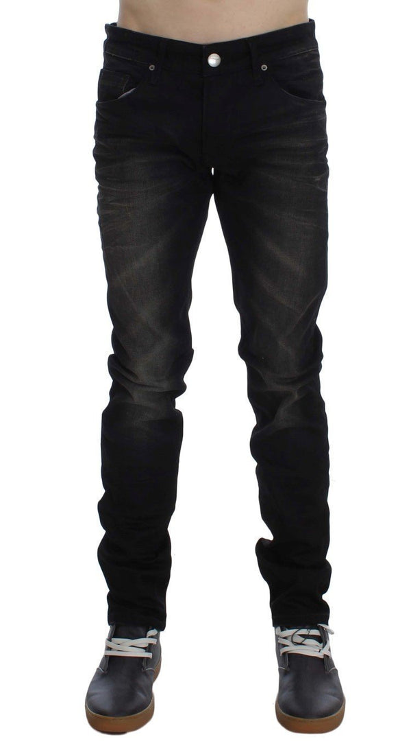 Black Cotton Stretch Slim Fit Jeans