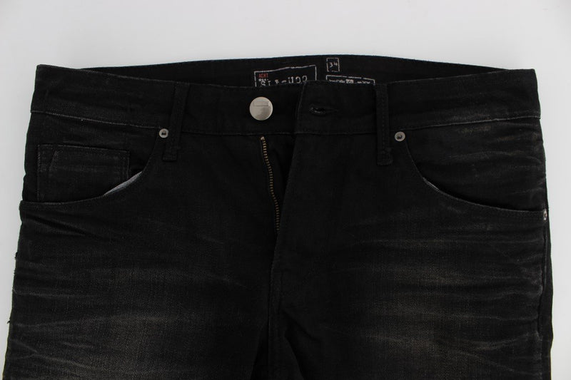 Black Cotton Stretch Slim Fit Jeans