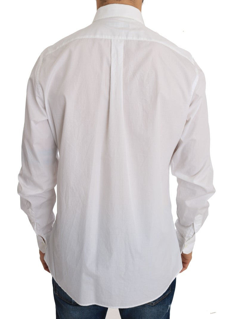 White Cotton Slim Fit Shirt