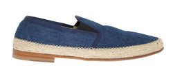 Blue Denim Cotton Loafers