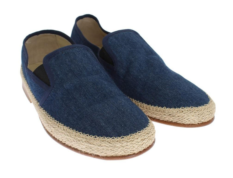 Blue Denim Cotton Loafers