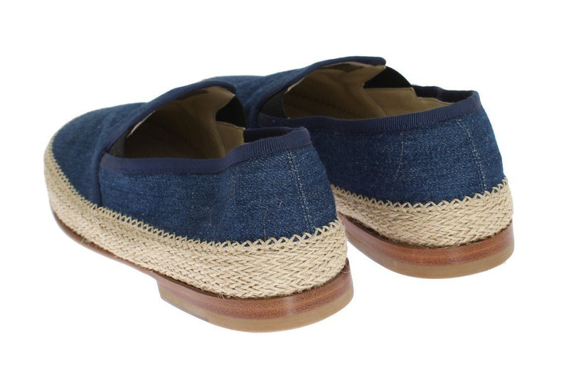 Blue Denim Cotton Loafers