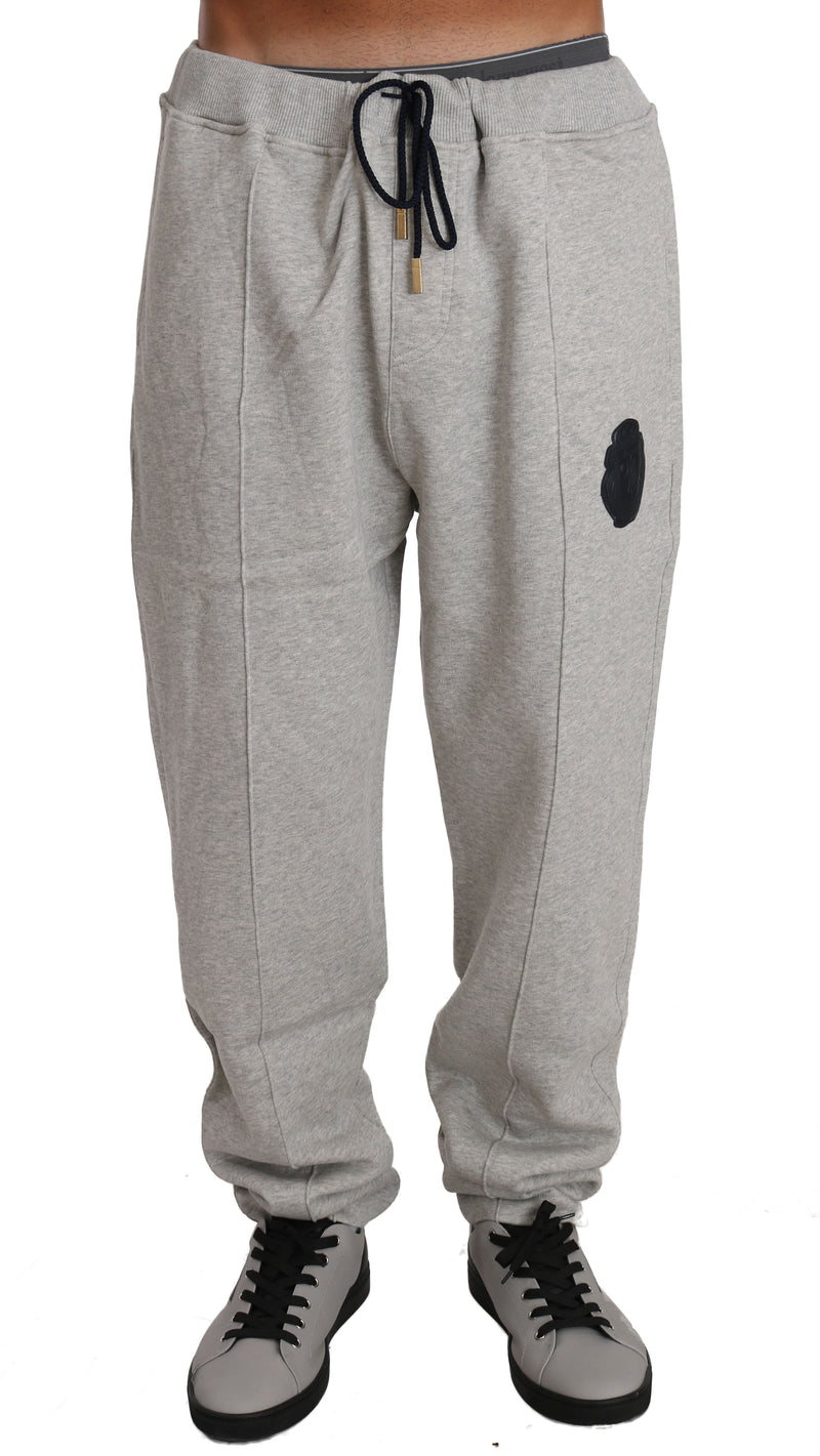 Gray Cotton Sweater Pants Tracksuit