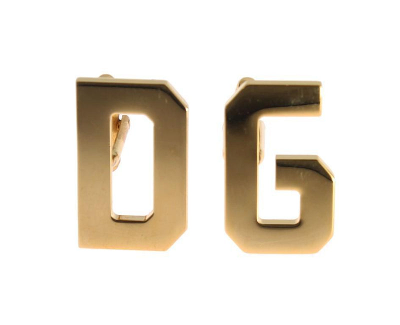 Gold Brass DG Logo Cufflinks