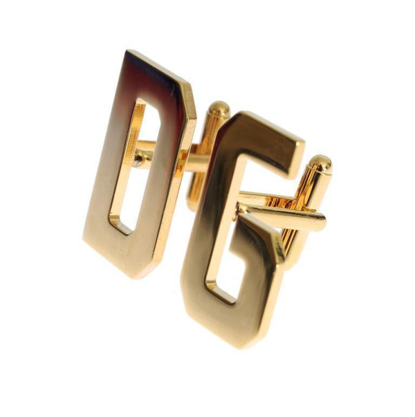 Gold Brass DG Logo Cufflinks