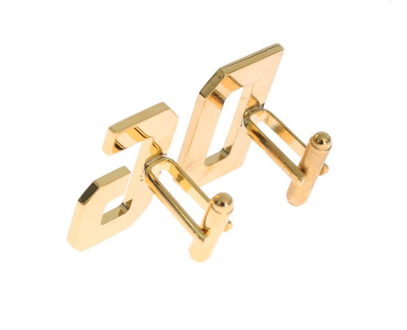 Gold Brass DG Logo Cufflinks