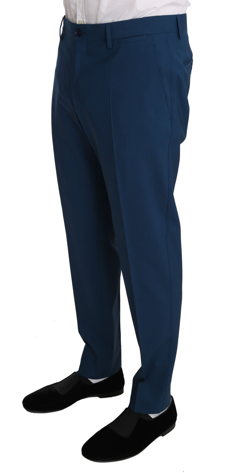 Blue Wool GOLD Stretch 2 Piece Slim Suit