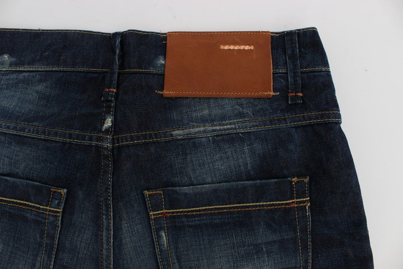 Blue Wash Cotton Slim Fit Jeans