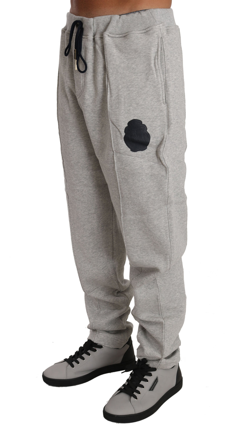 Gray Cotton Sweater Pants Tracksuit