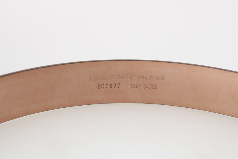 Brown Leather Silver Buckle Belt