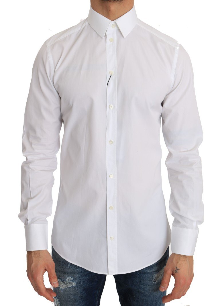 White Cotton GOLD Slim Fit Shirt