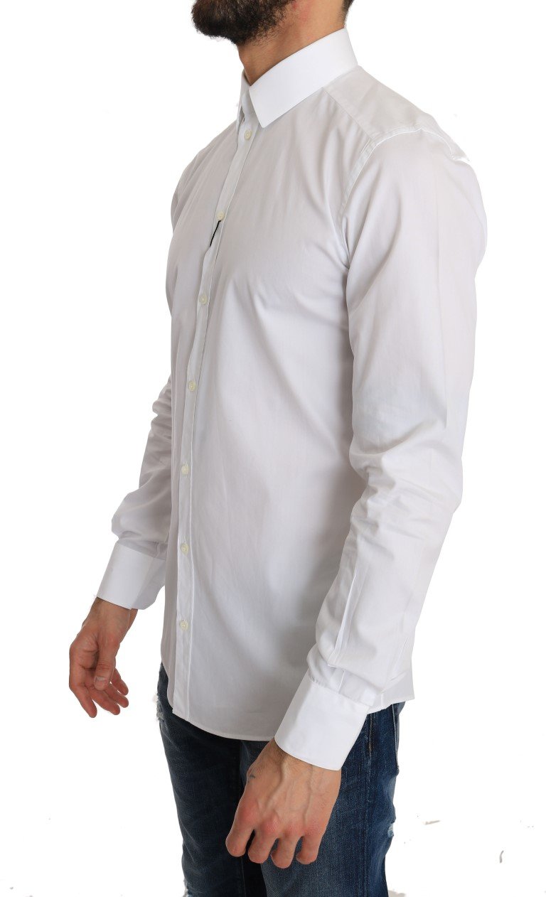 White Cotton GOLD Slim Fit Shirt