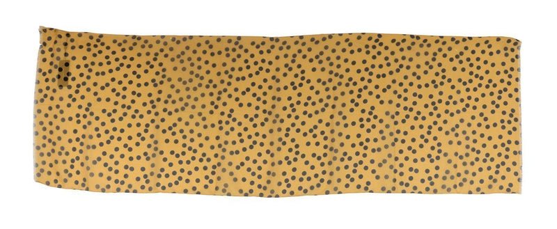 Yellow Black Polka Dotted Scarf