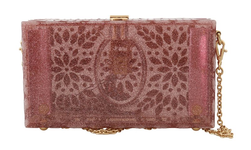 Pink Plexi SICILY Crystal Clutch Purse