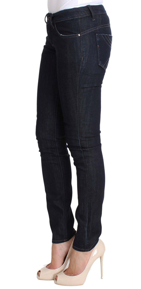 Blue Cotton Stretch Slim Fit Jeans