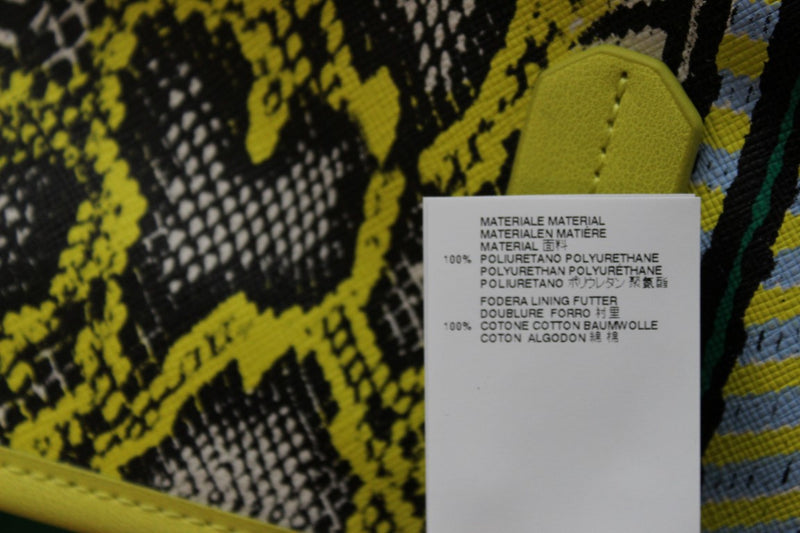 Multicolor Yellow Snakeprint Shopping Tote Bag - Designer Clothes, Handbags, Shoes + from Dolce & Gabbana, Prada, Cavalli, & more