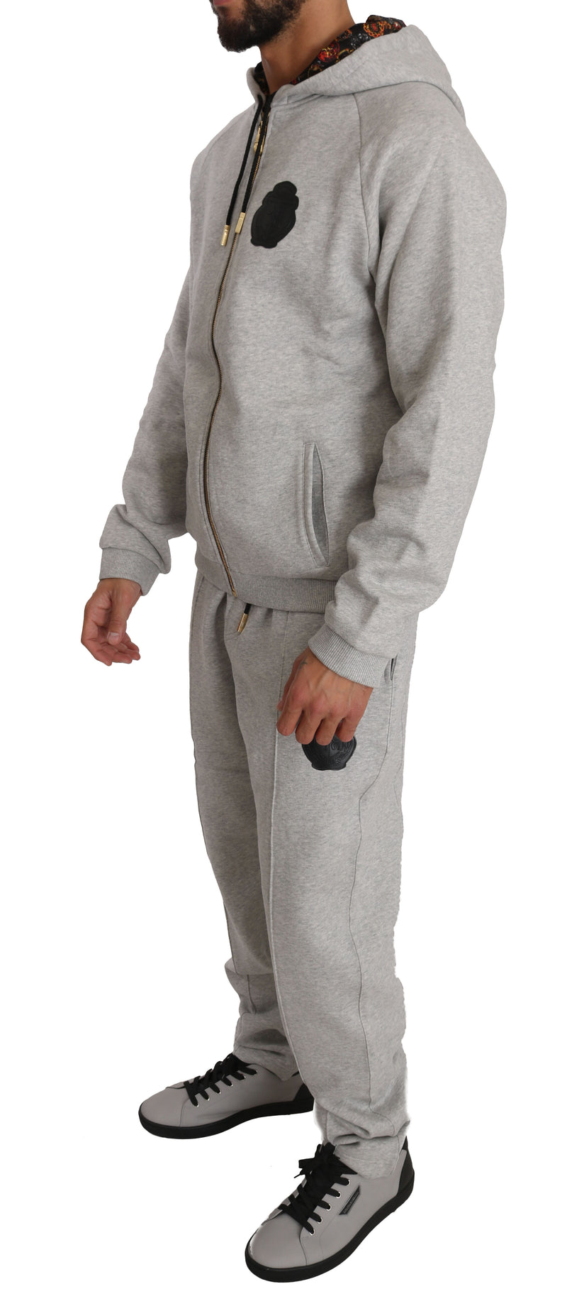 Gray Cotton Sweater Pants Tracksuit